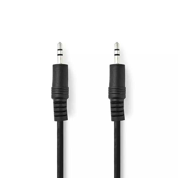 Stereoljudkabel | 3.5 mm Hane | 3.5 mm Hane | Nickelplaterad | 3.00 m | Rund | Svart | Låda - Ljudkablar - 5412810288045 - 1