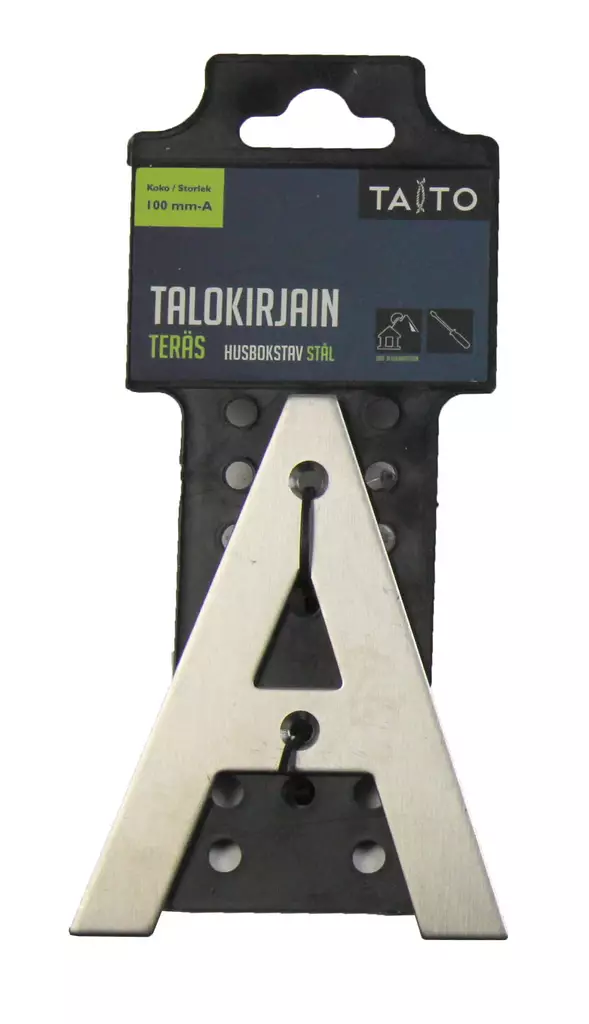 Talokirjain 100 mm ter=C3=A4s A - Postlådor och husnummer - 6416096140065 - 1