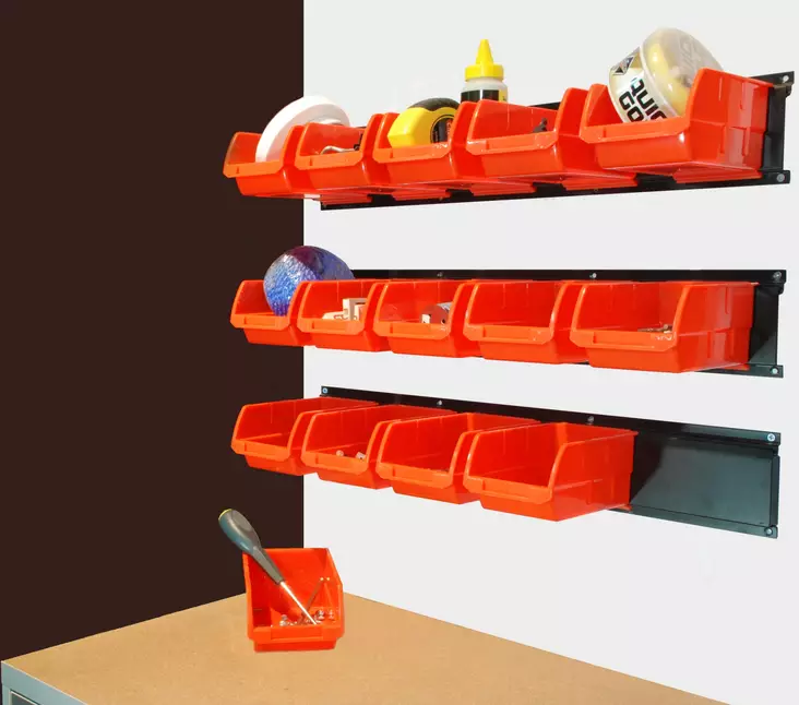 Sortimentbackar för väggen 18 delar - Lagerhyllor och -lådor - 6438014242705 - 1