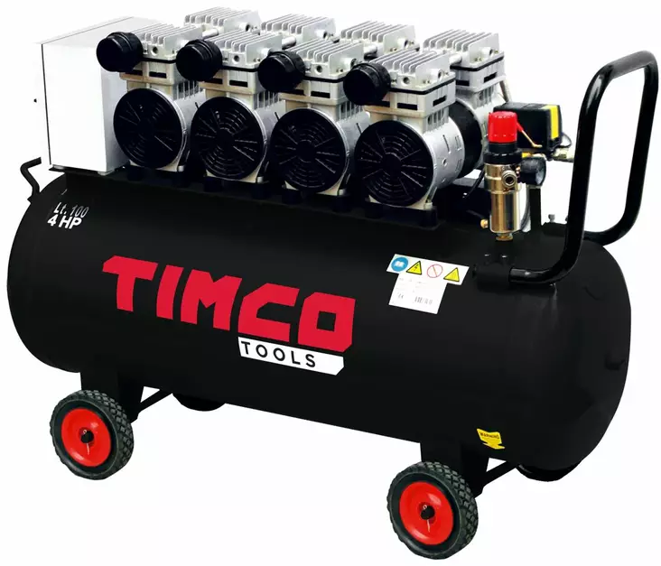 Timco 4x1 HP 100 l oljefri kompressor - Kompressorer - 6438014336275 - 1