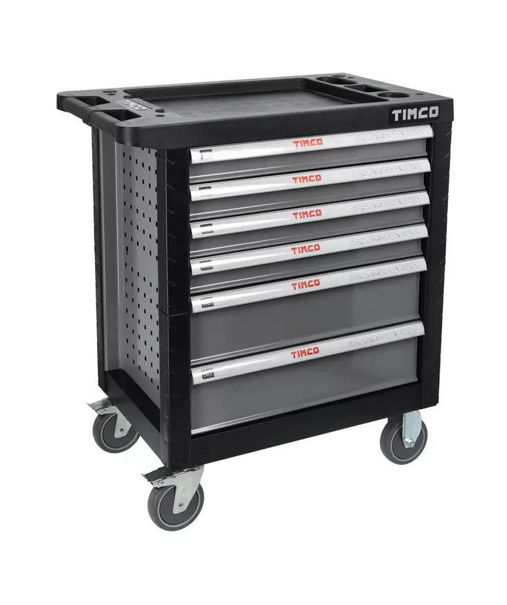 Timco 6 ltk 220-delad verktygsvagn med verktyg, grått skum - Verktygsvagnar - 6438014293035 - 2