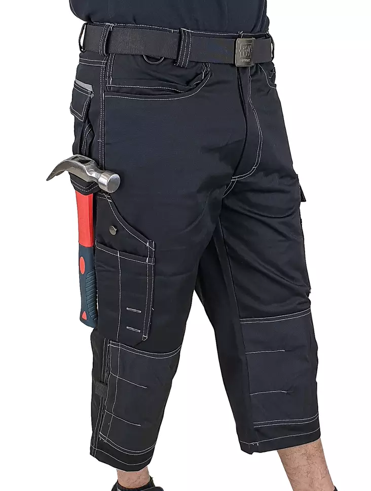 Ty=C3=B6housut 3/4-pituus musta Finnwork - Arbetsbyxor och overaller - 6438168092645 - 1