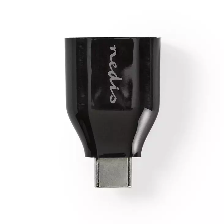 USB-C Adapter | USB 3.2 Gen 1 | USB-C Hane | USB-A Hona | 5 Gbps | Rund | Nickelplaterad | Svart | Låda - Dator och nätverk - 5412810289035 - 1