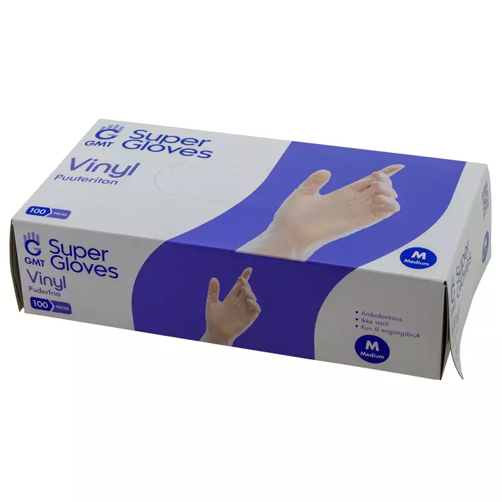 Vinyylik=C3=A4sineet M 100kpl - Engångshandskar - 6438168114385 - 1