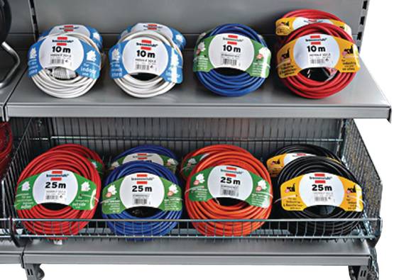 Förlängningskabel 10.00 m H05VV-F 3G1.5 IP20 Vit - Förlängningskablar - 4007123022755 - 2