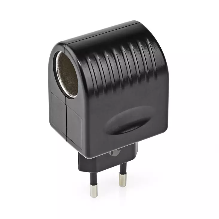 Eluttag Adapter | Euro / Typ C (CEE 7/16) | 100 - 240 V AC 50/60 Hz | 12 V DC | 6 W | Strömadapter | 0.3 A | Svart | Plast - Nedis produkter - 5412810292585 - 1