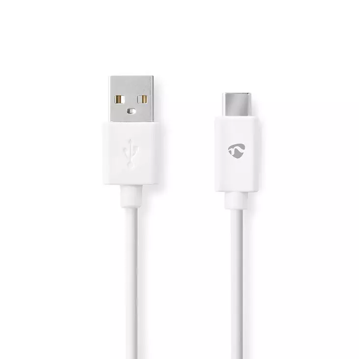USB-kabel | USB 2.0 | USB-A Hane | USB-C Hane | 15 W | 480 Mbps | Nickelplaterad | 1.00 m | Rund | PVC | Svart | Label - Nedis produkter - 5412810481125 - 1
