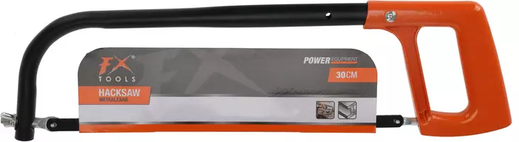 FX Tools Metallsåg 30 cm – Hållbar och precis handsåg för metallskärning, ergonomiskt orange handtag - Handsågar - 8721037012775 - 1