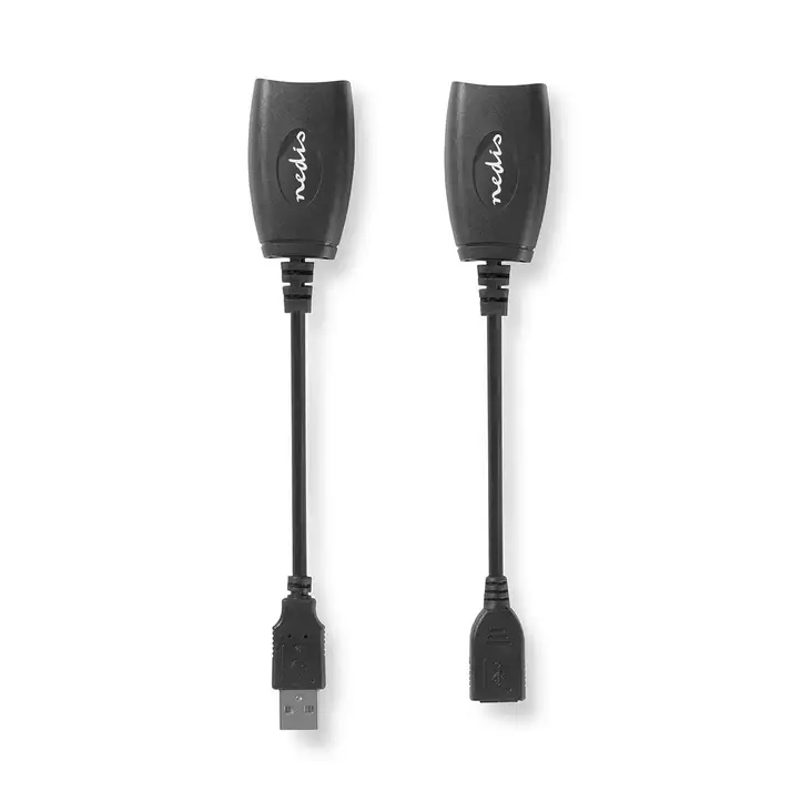 Aktiv USB-kabel | USB 1.1 | USB-A Hane | RJ45 Hona | 12 Mbps | 0.20 m | Rund | Nickelplaterad | PVC | Koppar | Låda - Dator och nätverk - 5412810421855 - 1