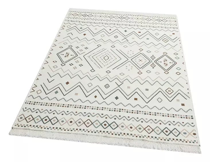 Matta Conceptum Ar05 Beige Blå Mink Bomull 160x230 cm - Stora och medelstora mattor - 8681875529395 - 1