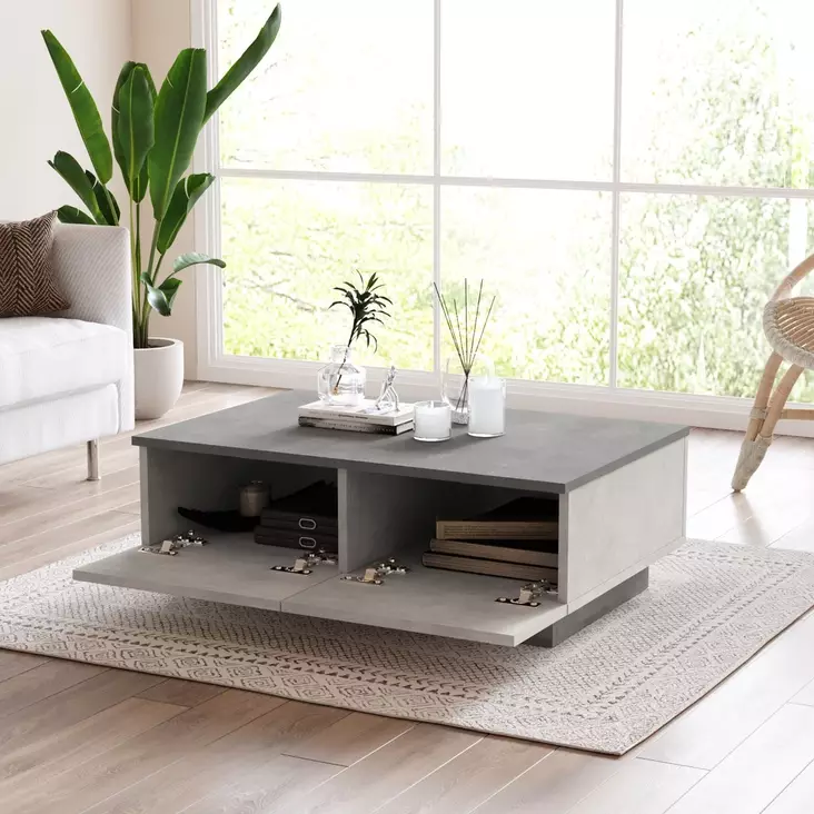 Soffbord Hanah Home LV17 GT Silver Antracit Spånskiva 90x31,6x60 cm - Soffor - 8683342389105 - 1