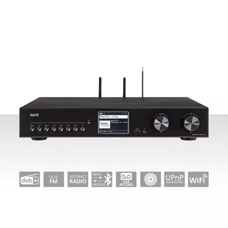 DABMAN i560 CD All-in-one HiFi System med förstärkare och CD-spelare DAB+ / FM / Internet / Bluetooth Svart - Radioapparater - 4024035254005 - 10