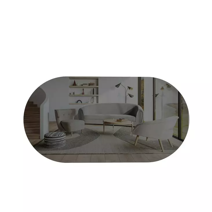 Spegel Hanah Home Riors Mörkgrå Guld MDF 45x85x2,2 cm - Speglar - 8684282429715 - 1
