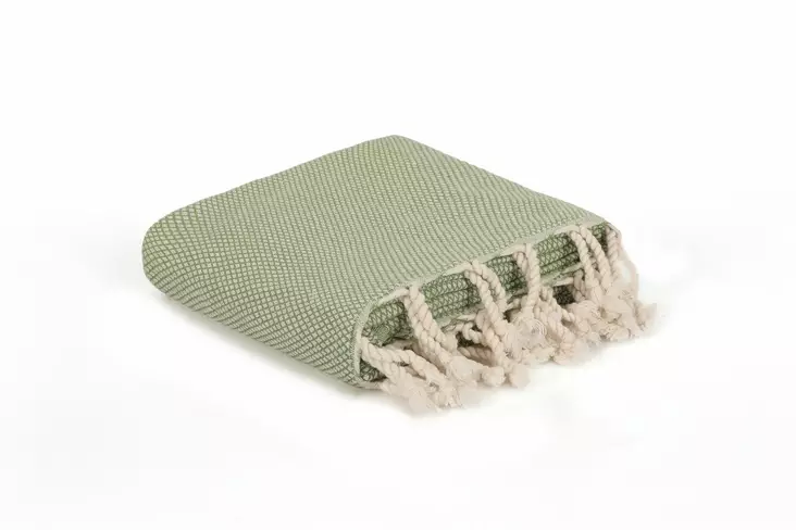 Fouta Mijölnir Valnötsgrön Honungskaka 100% Bomull 95x190 cm - Handdukar - 8683342757065 - 1