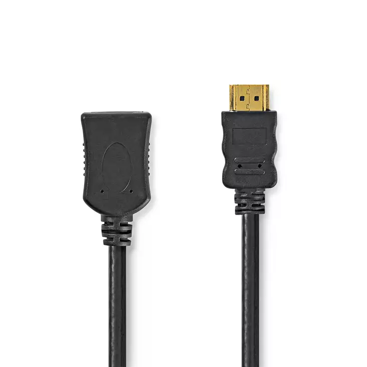 High Speed HDMI kabel med Ethernet | HDMI Kontakt | HDMI Utgång | 4K@60Hz | ARC | 10.2 Gbps | 3.00 m | Rund | PVC | Svart | Label - HDMI-kablar - 5412810465255 - 1
