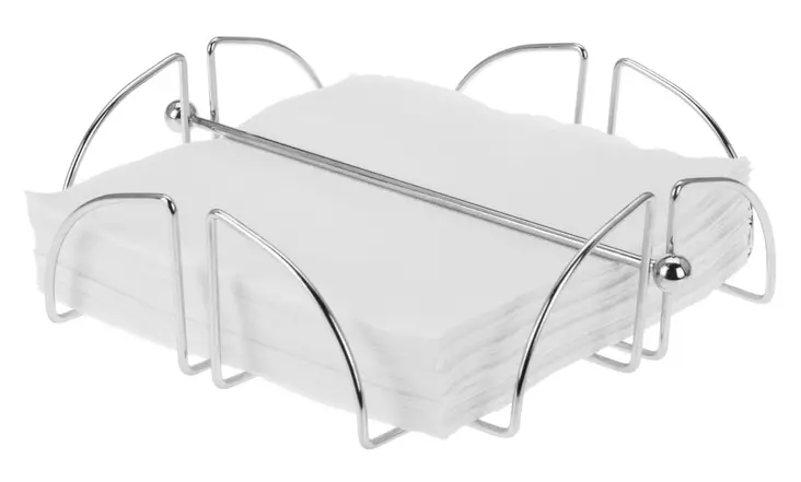 Servetthållare i silverfärgad metall - Servetter - 8718158100825 - 1