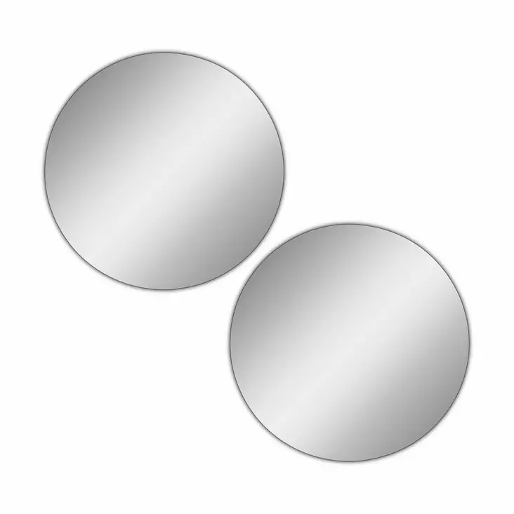 Rund Spegel Hanah Home Modell Silver Akryl MDF 30 cm Diameter - Speglar - 8684282469445 - 1
