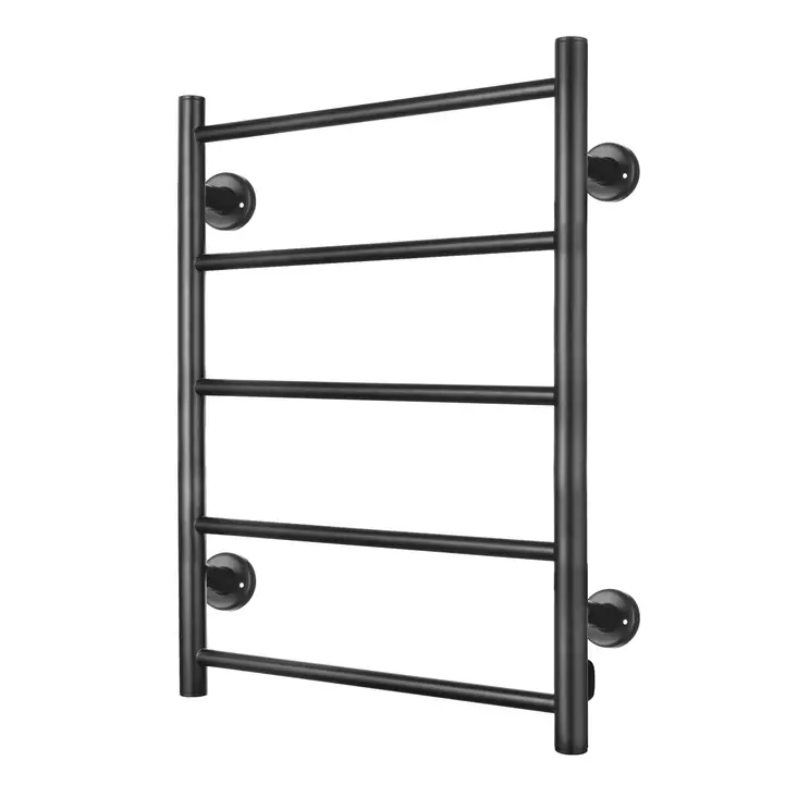 Innosanit 80 W matt svart 5-strip handdukstork - Torkställningar och tvättkorgar - 6438014396705 - 1