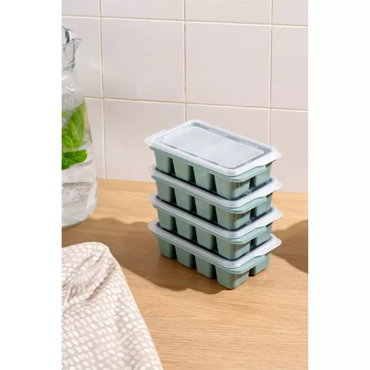 Isformar, mintgrön, 7,5 x 12,5 x 3,5, hållbar, lätt att rengöra - Dagliga köksartiklar - 8684282826835 - 1