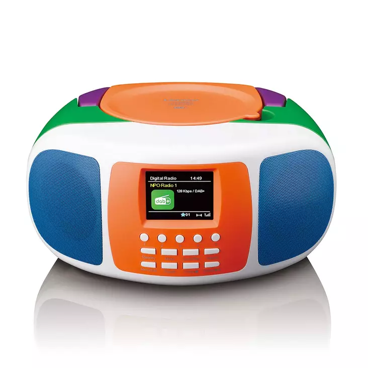 Bärbar DAB+/FM-radio med Bluetooth®, CD-spelare och stor LCD-färgdisplay Glada färger för barn - Radioapparater - 8711902090625 - 10