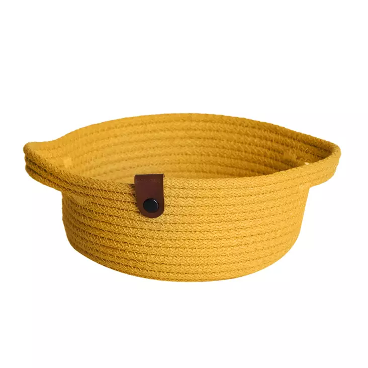 Korgset Aberto Design JUT05001105D Gul Bomull Juterep 15x15x6 cm - Förvaringslådor och korgar - 8683742917465 - 1