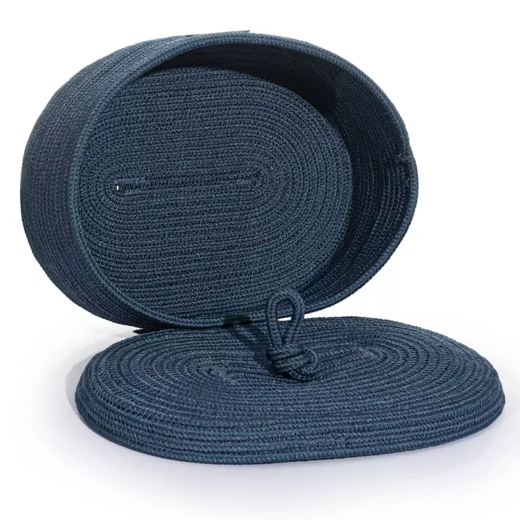 Dekorativ Box Aberto Design 9013073 Marinblå Bomull 25x50x34 cm - Förvaringslådor och korgar - 8683743770045 - 1