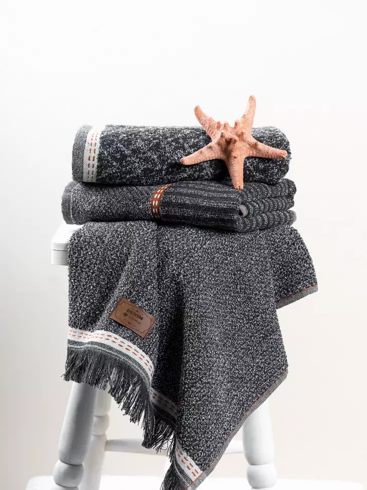 Handduksset (3 st), antracit, 50 x 90 cm, mjukt, slitstarkt, stilrent - Handdukar - 8683742576785 - 1