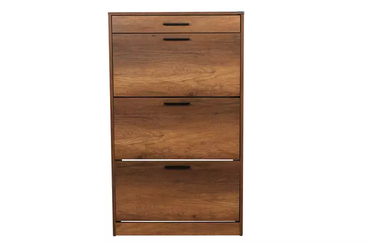 Skoskåp Hanah Home Shc431Oo1 Oslo Valnöt Spånskiva 75x128x29 cm - Skoskåp - 8682870658165 - 1