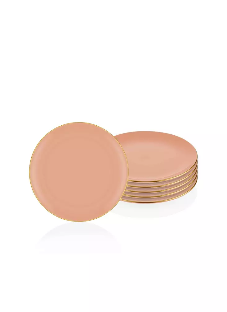 Assietter Set Hermia Salmon Keramik 6 Delar - Tallrikar - 8682870080805 - 1