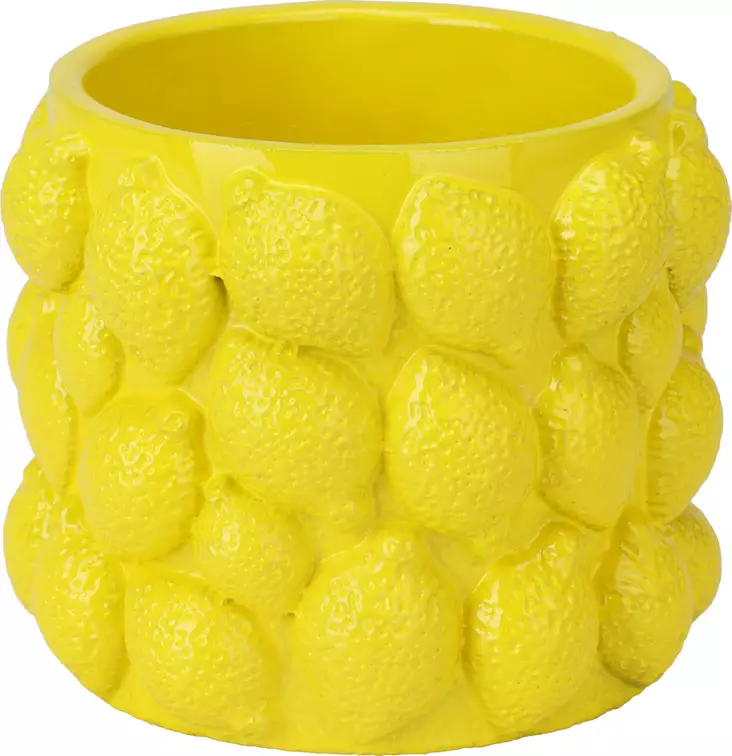 Keramisk citronkruka dekorativ gul 145x145x120mm - Serveringsfat - 8721037441445 - 1