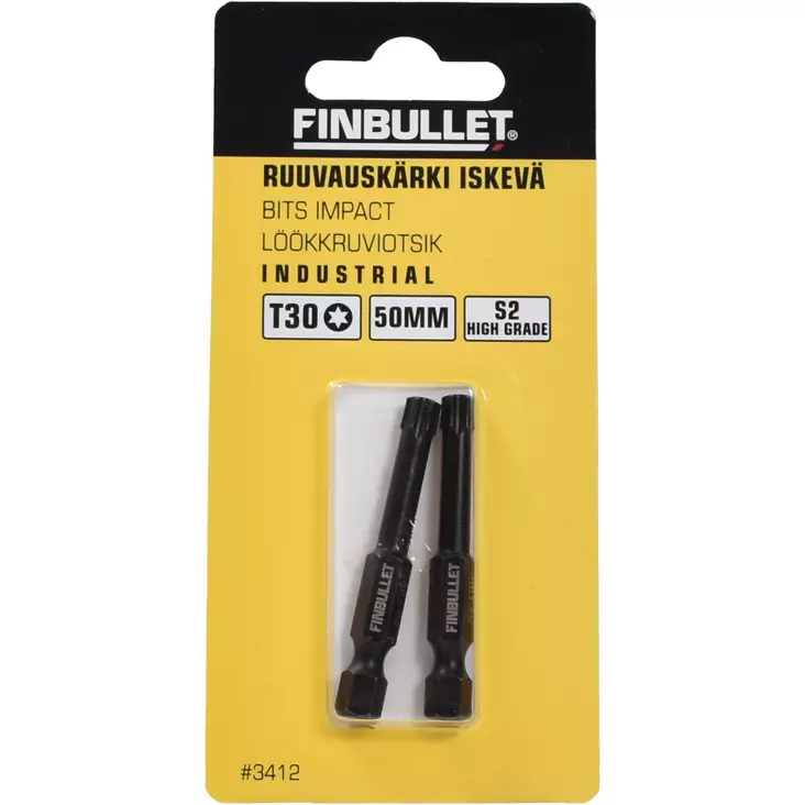 Konekärki iskevä T30*50mm 2kpl - Borrsatser och borrspetsar - 6438152034125 - 1