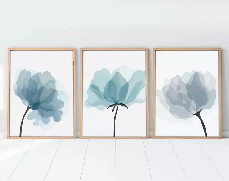 Inramad MDF-tavla Wallxpert Flerfärgad MDF 50x70 cm 3 Delar - Tavlor och ramar - 8684282340645 - 1