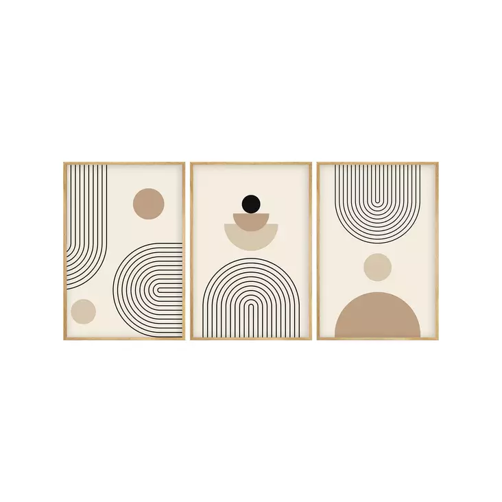 Inramad MDF-tavla Wallxpert Flerfärgad MDF 50x70 cm 3 Delar - Tavlor och ramar - 8684282976745 - 1