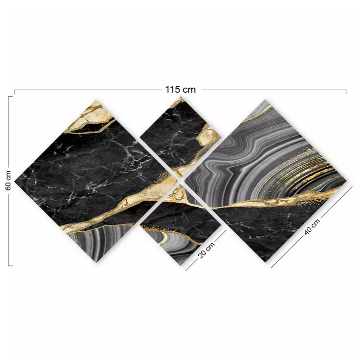 MDF-tavla Wallity Flerfärgad MDF 60x115 cm 4 Delar - Tavlor och ramar - 8683342620635 - 1