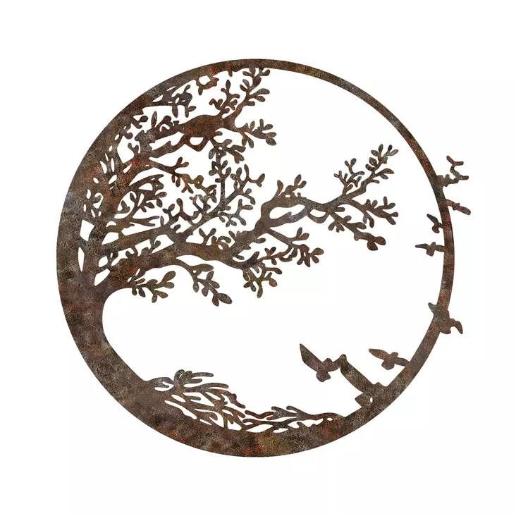 Väggdekor Metall Wallity Rusty Tree Antiquation Metall 66x68 cm - Dekorationer, prydnadsföremål - 8684282644835 - 1