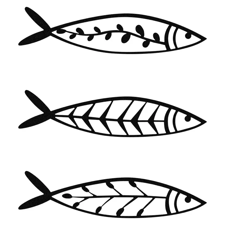 Väggdekor Metall Wallxpert Hamsi Svart Metall 32x8 cm 3 Delar - Dekorationer, prydnadsföremål - 8683342213585 - 1