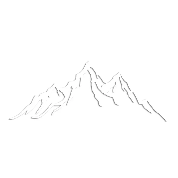 Väggdekor Metall Wallity Mountain White Metall 52x20 cm - Dekorationer, prydnadsföremål - 8683742828525 - 1
