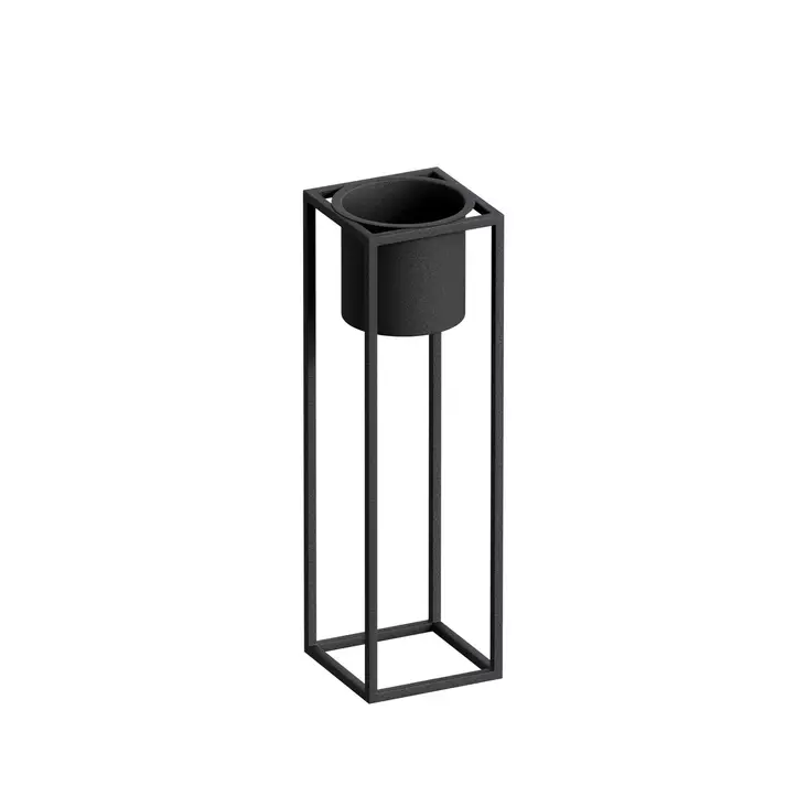 Dekorativ Kruka Aberto Design GED023 Svart Metall 15x50x15 cm - Hängande blomkrukor och vaser - 8684282462415 - 1