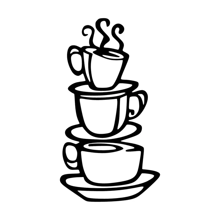 Väggdekor Metall Wallity Coffee Svart Metall 40x75 cm - Dekorationer, prydnadsföremål - 8682870844735 - 1