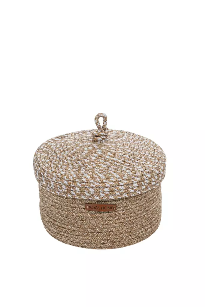 Dekorationslåda, naturbeige, 25 cm x 15 cm, handgjord, tålig - Förvaringslådor och korgar - 8683743770205 - 1