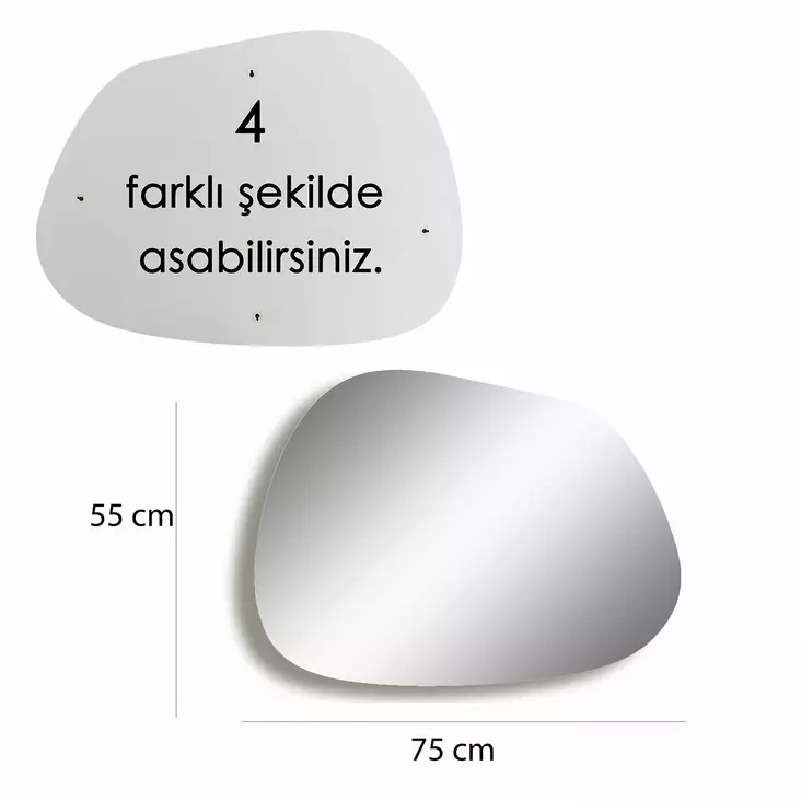 Spegel Hanah Home Gusto Guld Spånskiva 75x55 cm - Speglar - 8683743270255 - 1