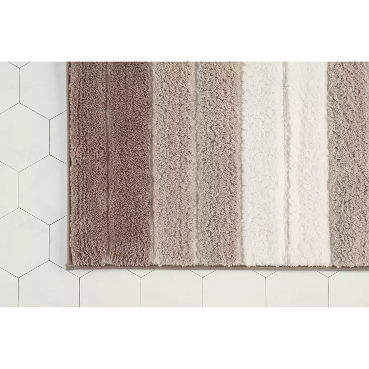Kylpyhuonematto 50x80cm Block 4 Living Collection - Beige - Badrumsmattor och våtrumsmattor - 6410416244235 - 1