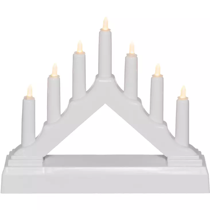 Kynttelikkö 7-haarainen mini 13 cm valko - LED-ljus och lyktor - 6410416310565 - 1