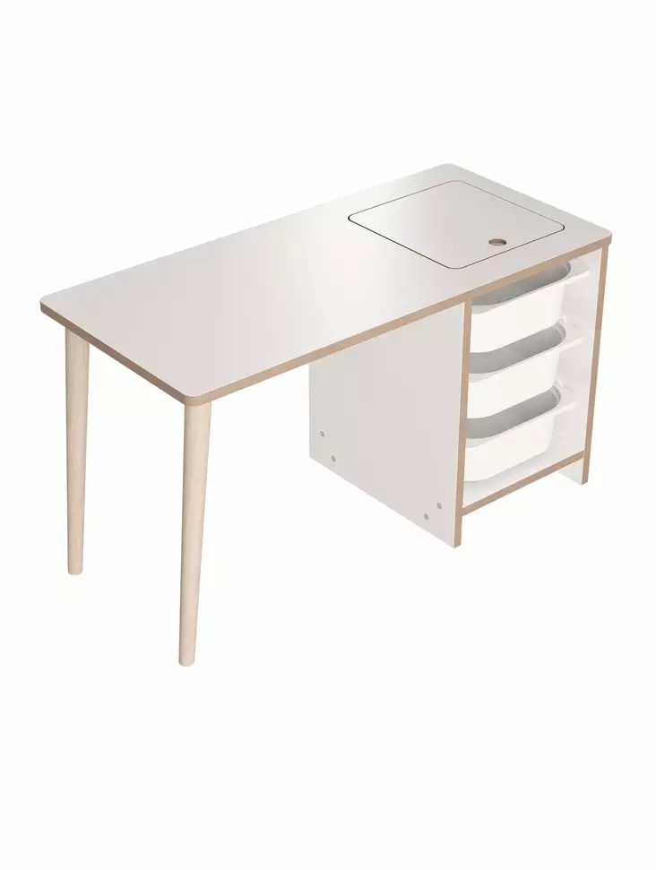 Barnbord Hanah Home Soho Vit Spånskiva 90x50x42 cm - Barnmöbler - 8684283685745 - 1