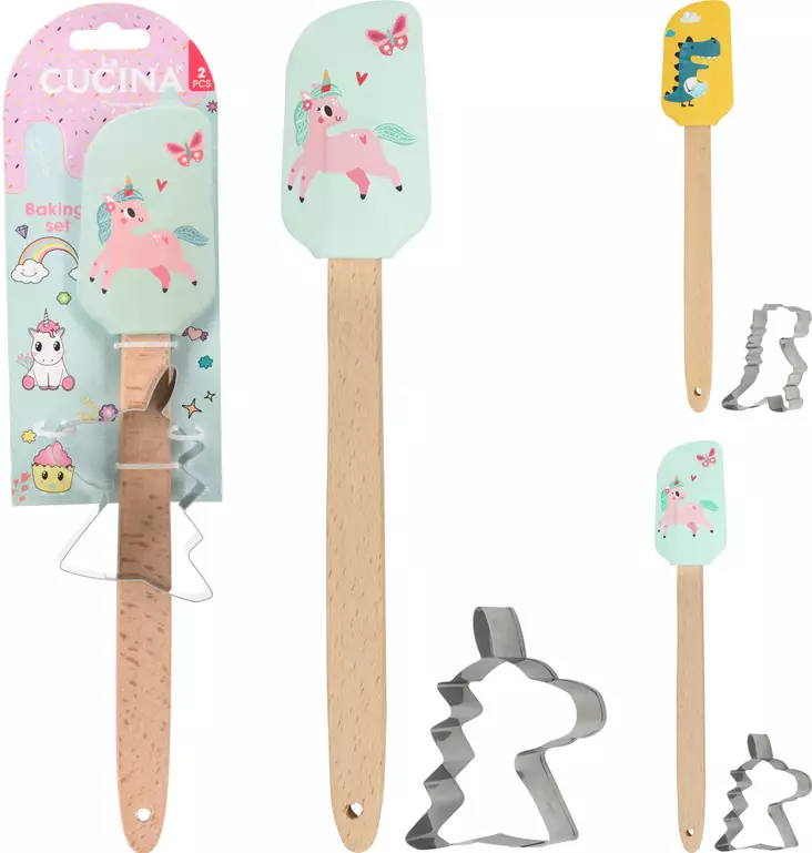 Bakset för barn, 2 delar, enhörning - Bakningstillbehör - 8720573714525 - 1