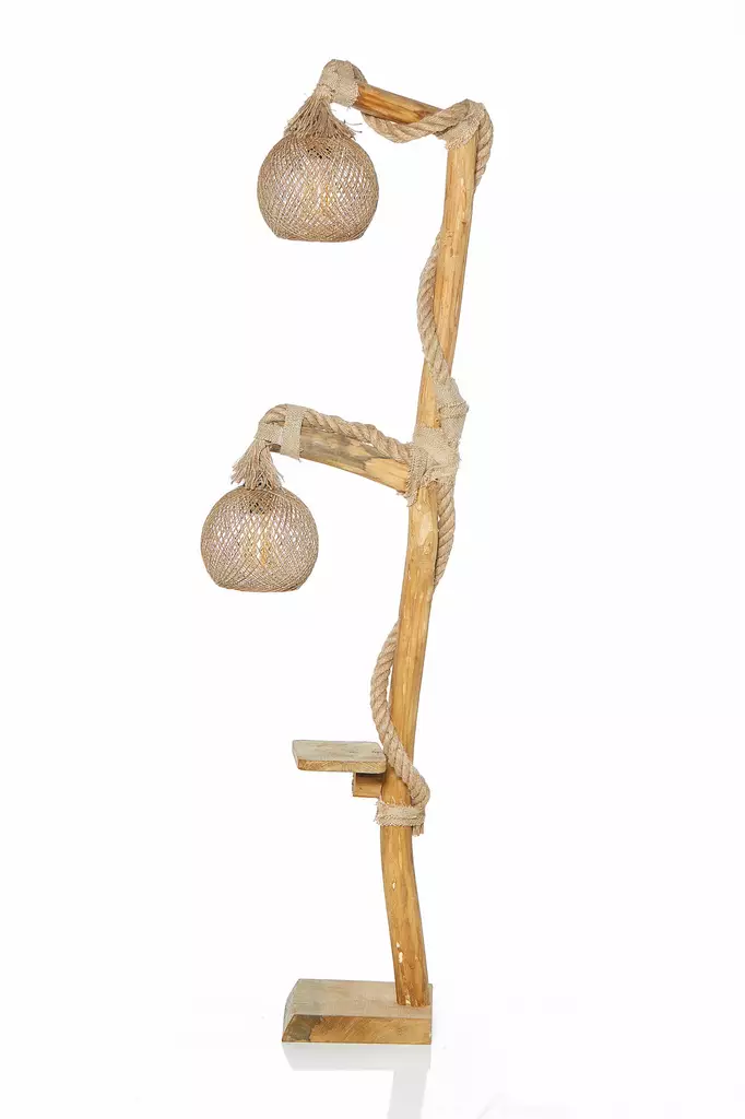 Golvlampa Opviq Arboretum Natur Trä 140 x 24 cm - Golv- och bordslampor - 8683342813075 - 1