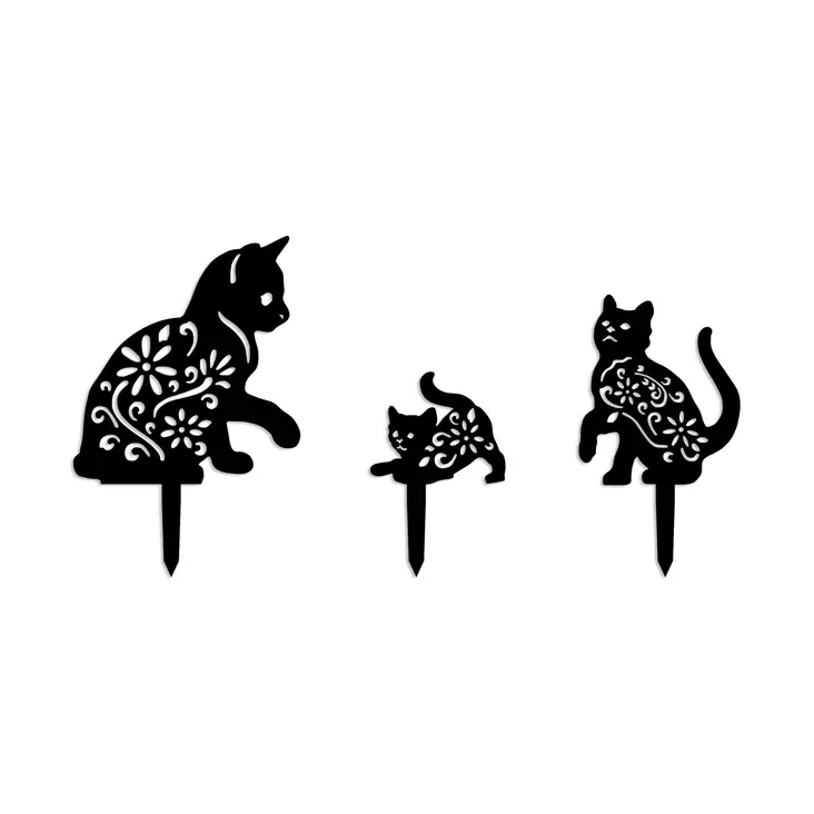 Metalldekoration Aberto Design Fam 02 Svart Metall 40x36 cm 18x22 cm 30x26 cm - Trädgårdsdekorationer - 8684282993865 - 1