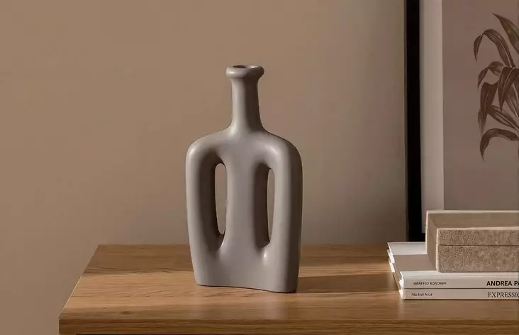 Vas Aberto Design CY0121 Mink Keramik 15x5x27 cm - Hängande blomkrukor och vaser - 8684282979135 - 1