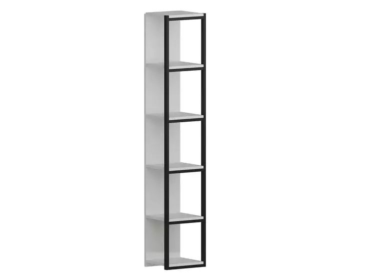 Bokhylla Hanah Home Texas Svart Vit Spånskiva 33,7x180x29,5 cm - Bokhyllor - 8681875385595 - 1