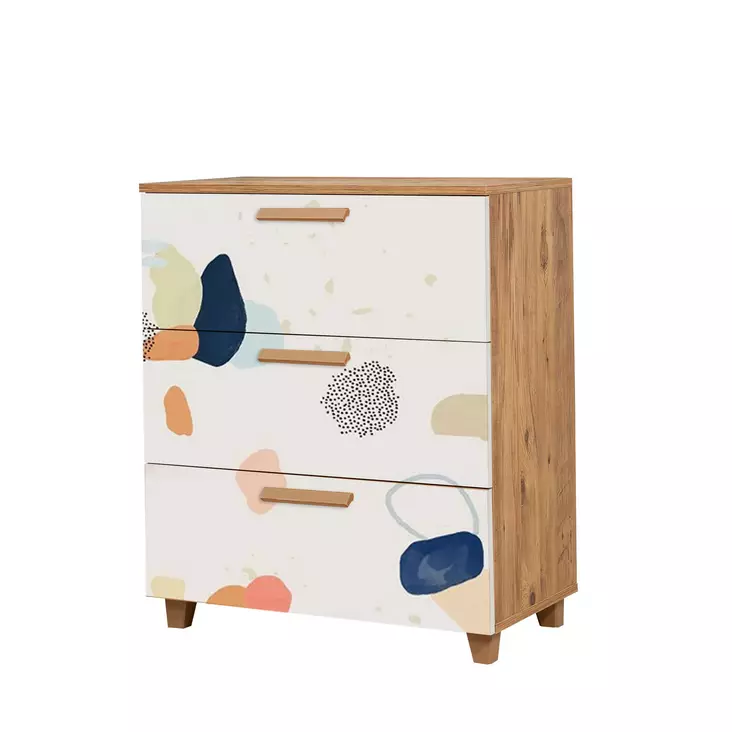 Byrå Hanah Home Leva Gravis Pied Furu Spånskiva 80x95x43 cm - Byråer och skåp - 8683743422265 - 1
